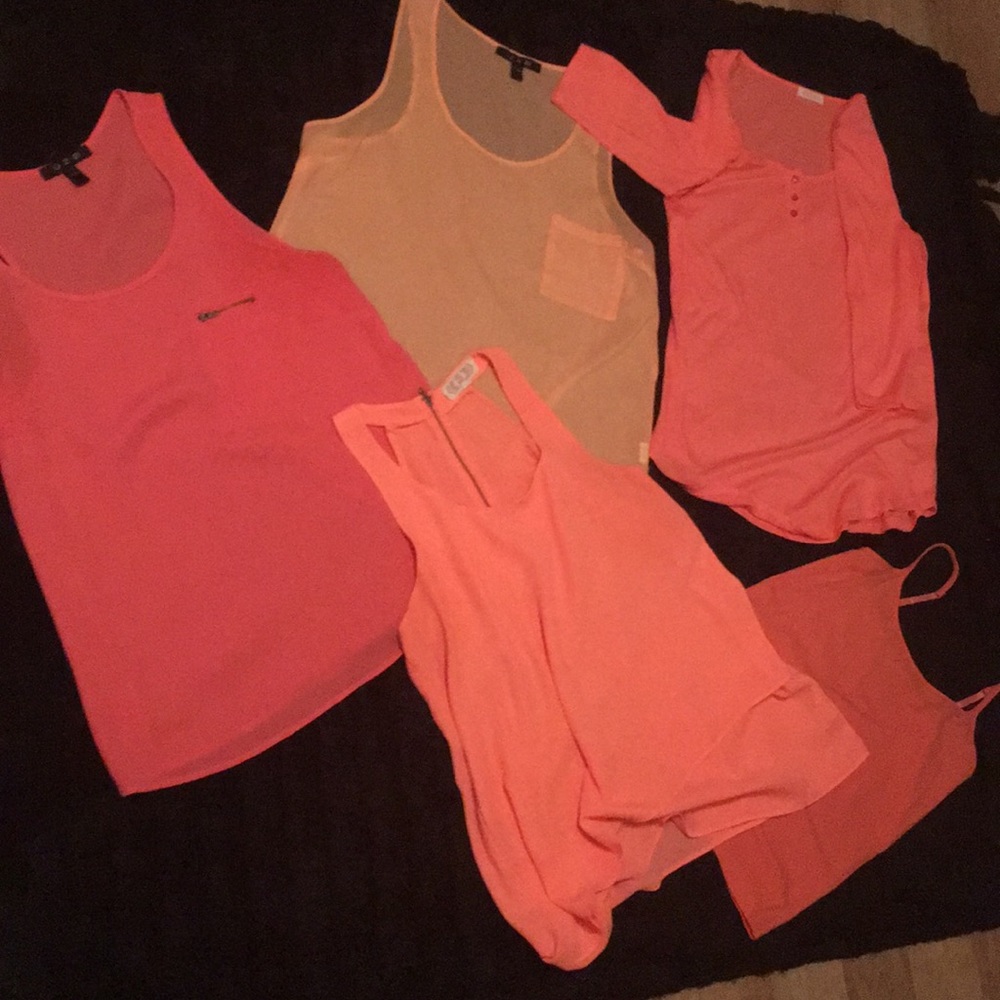 Assortment of pink tops!